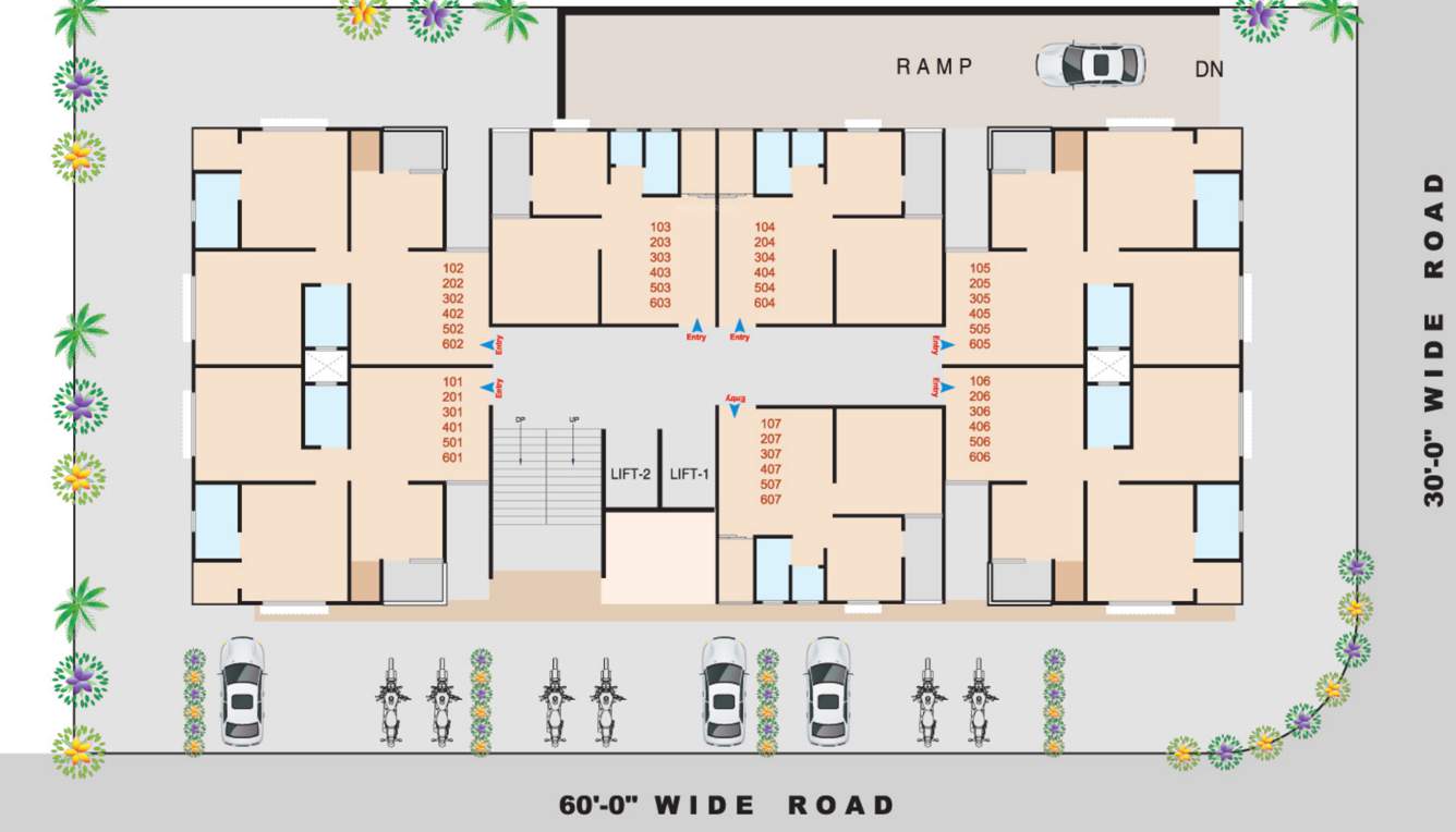  parmeshwar heights Parmeshwar Heights Cluster Plan From 1st To 6th Floor