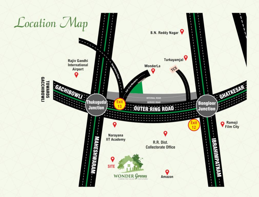  wonder greens Location Plan