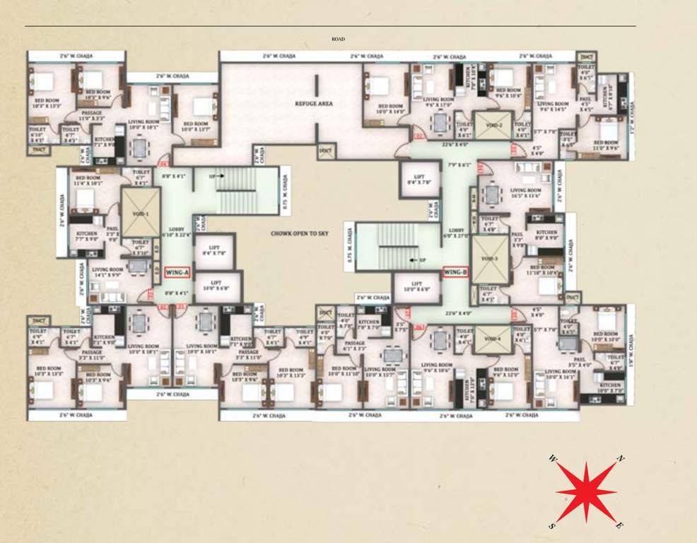  49 simandhar royale Wing A Cluster Plan