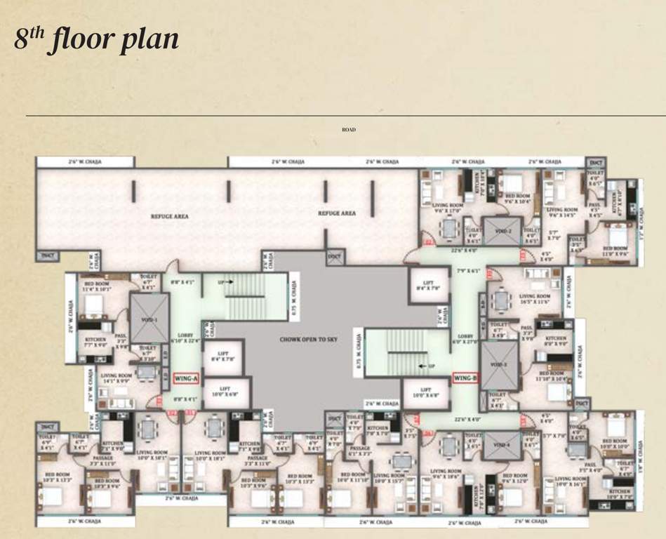  49 simandhar royale Wing A Cluster Plan