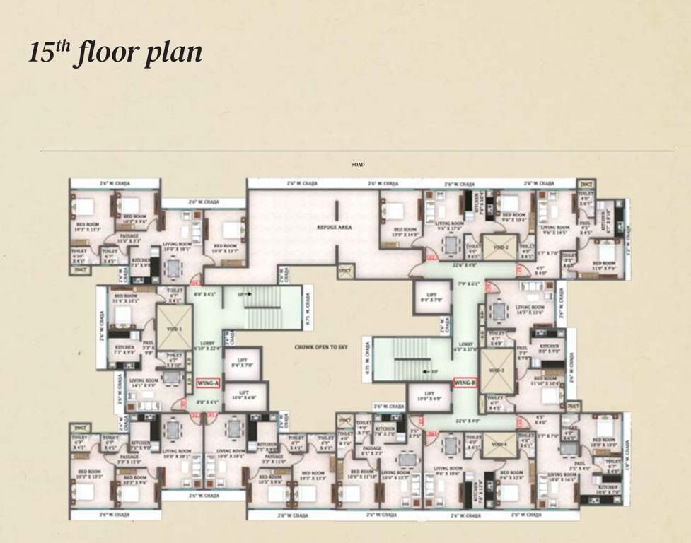  49 simandhar royale Wing B Cluster Plan