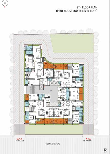  vaikunth Vaikunth Cluster Plan for 9th Floor