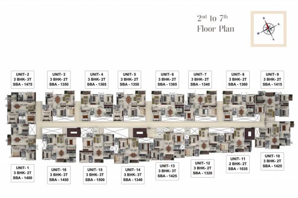  celesta Celesta Cluster Plan from 2nd to 7th Floor