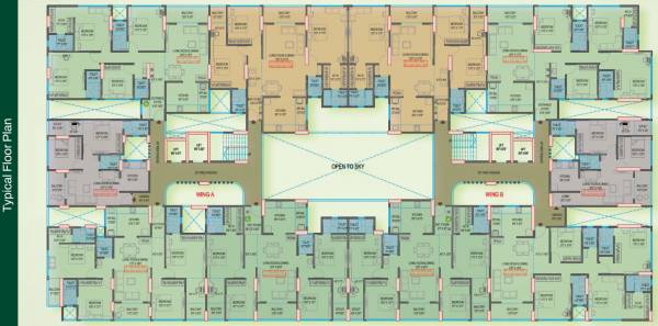  prism-city-green Wing A, B Typical Cluster Plan