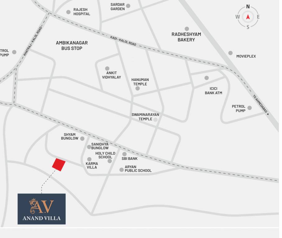  anand villa Location Plan