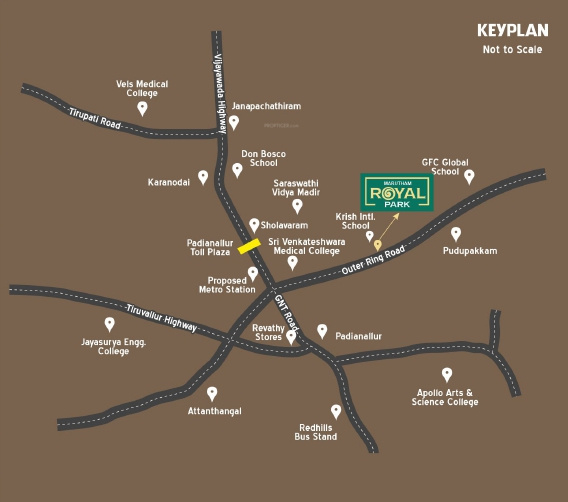  marutham-royal-park-phase-1 Location Plan