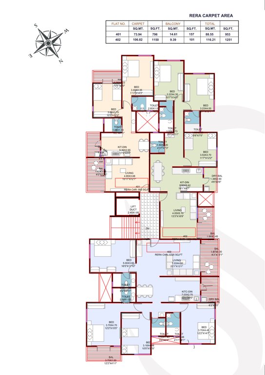  shilpa ii Shilpa II Cluster Plan for 4th Floor