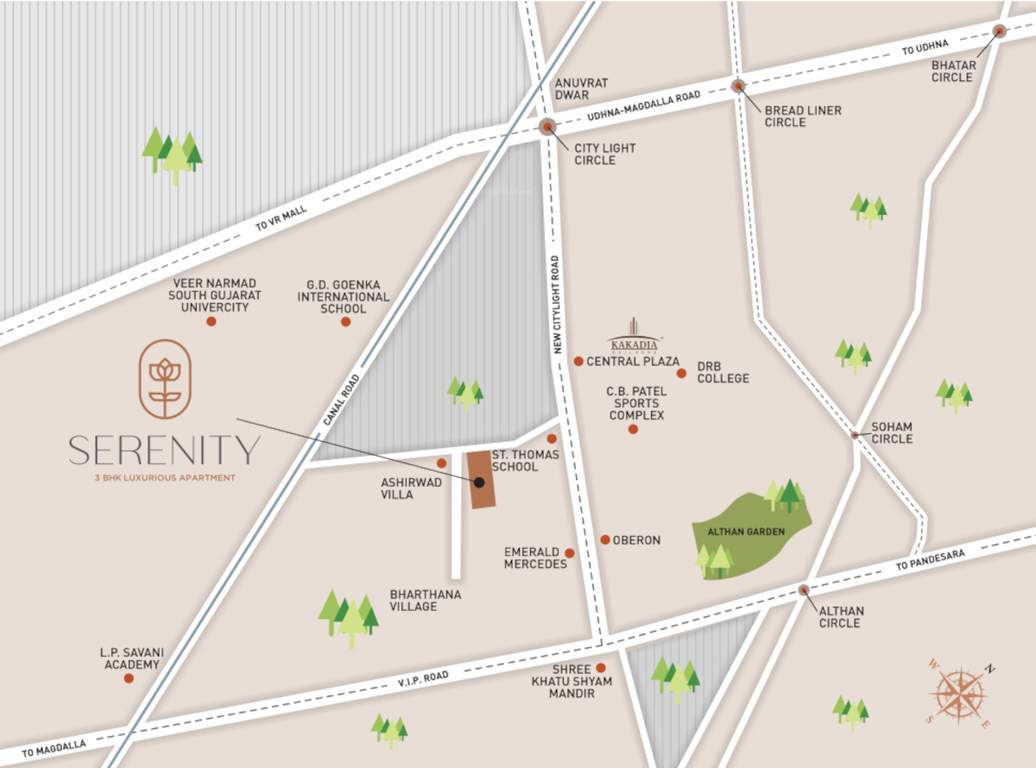 serenity Location Plan