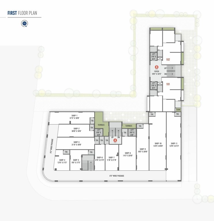  antilia Block A And B Cluster Plan for 1st Floor
