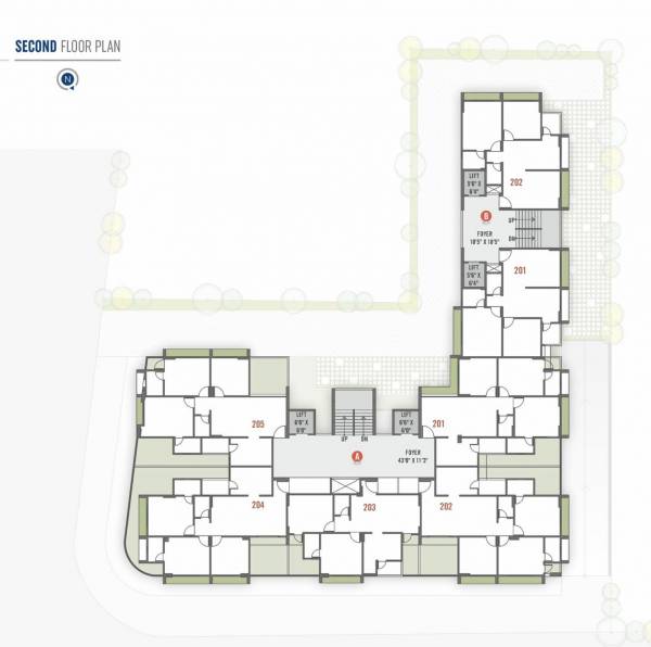  antilia Block A And B Cluster Plan for 2nd Floor