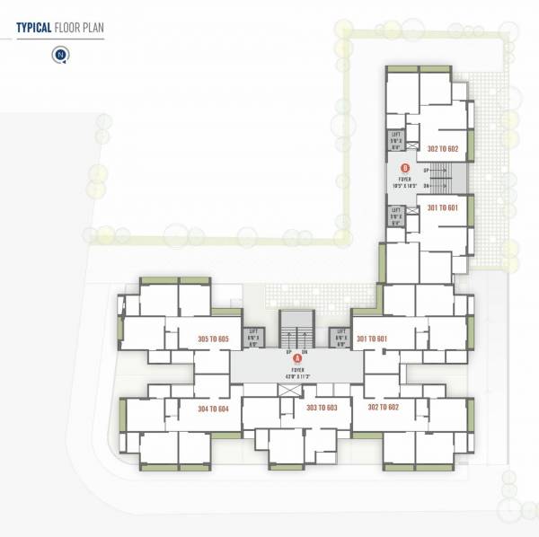  antilia Block A And B Cluster Plan for Typical Floor
