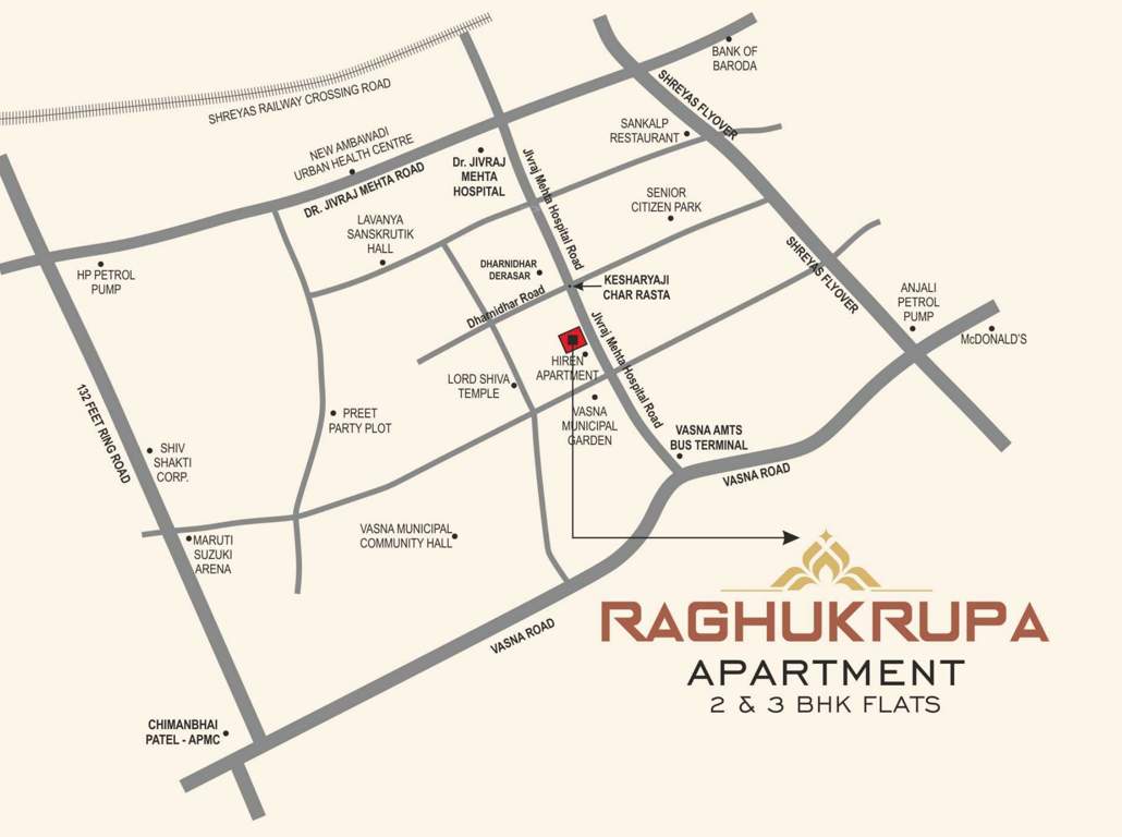 raghukrupa apartment Location Plan