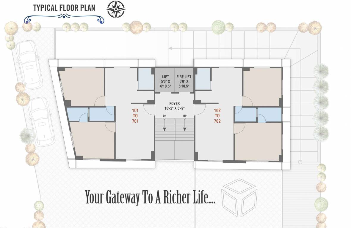  residency Residency Cluster Plan from 1st to 7th Floor