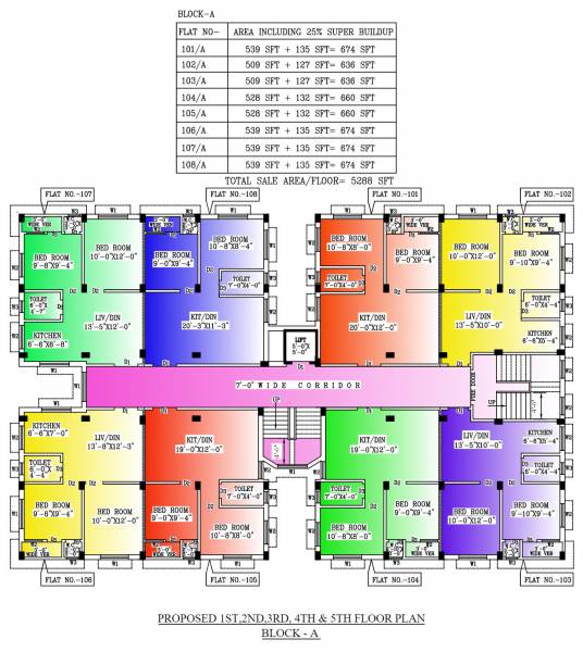  hanuman-complex Block A Cluster Plan Feom 1st To 5th Floor
