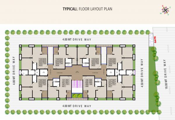  elite Elite Cluster Plan for Typical Floor