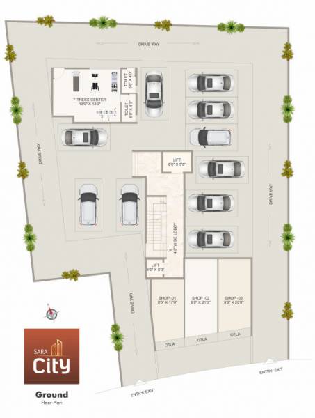  city City Cluster Plan for ground Floor