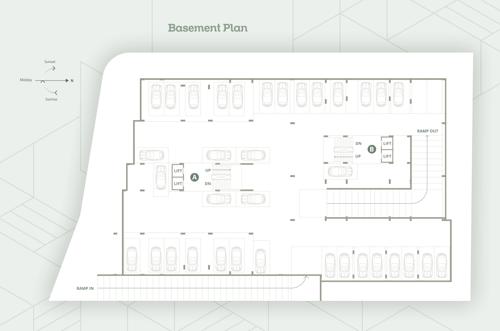  sangam-paradise Block A And B Cluster Plan for basement Floor