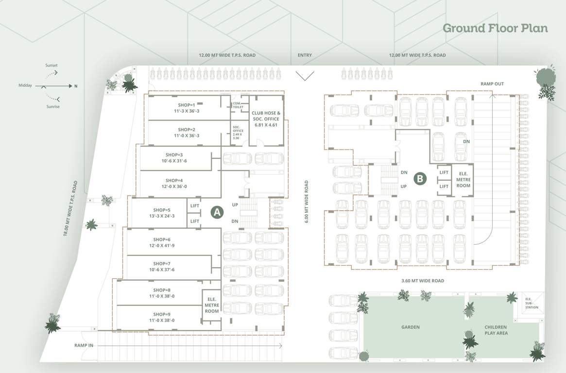  sangam paradise Block A And B Cluster Plan for ground Floor