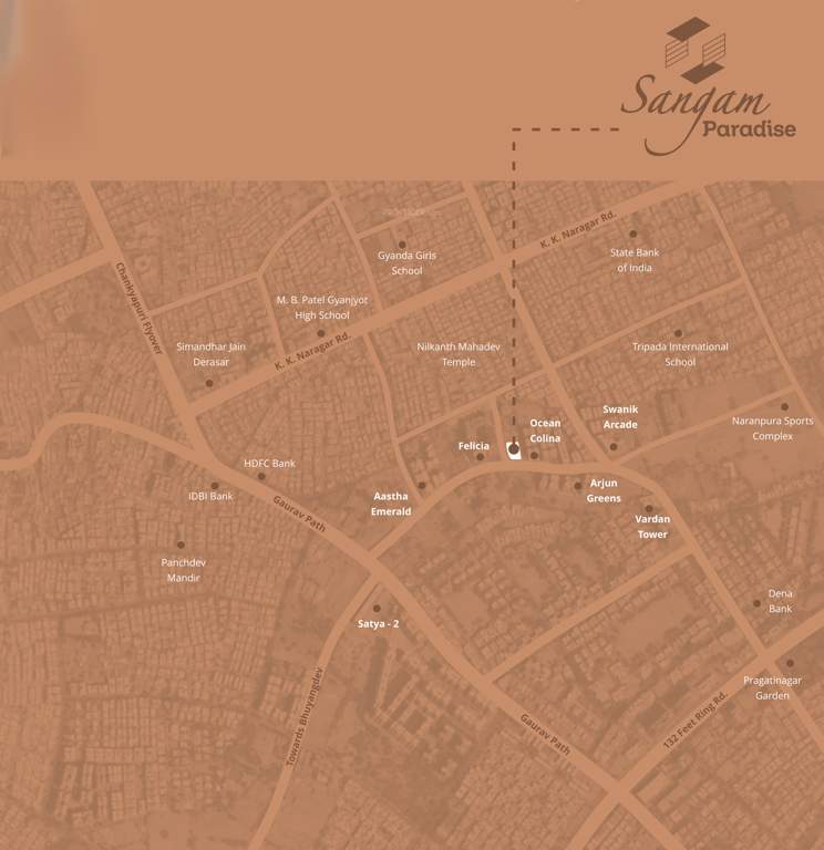  sangam paradise Location Plan