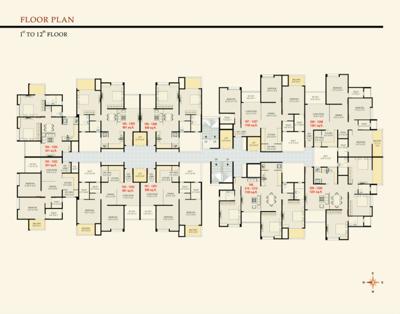  serenity Serenity Cluster Plan from 1st to 12th Floor