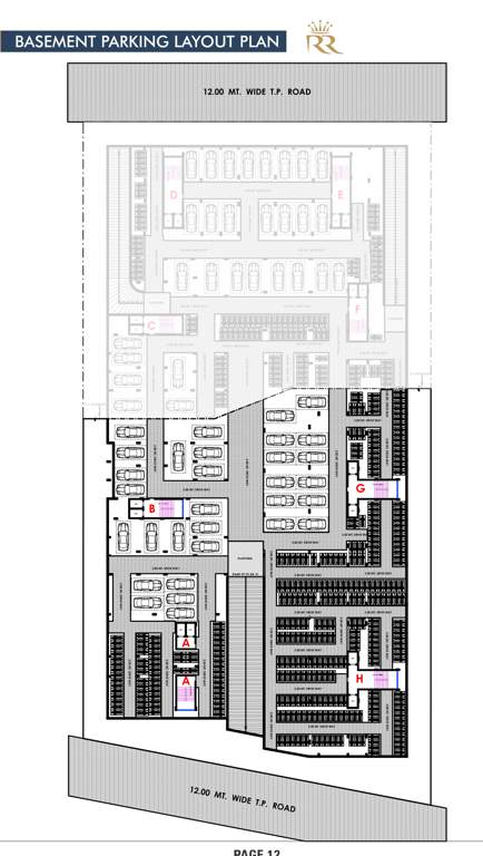  royal city Block A, B, C And D Cluster Plan for Basement Floor