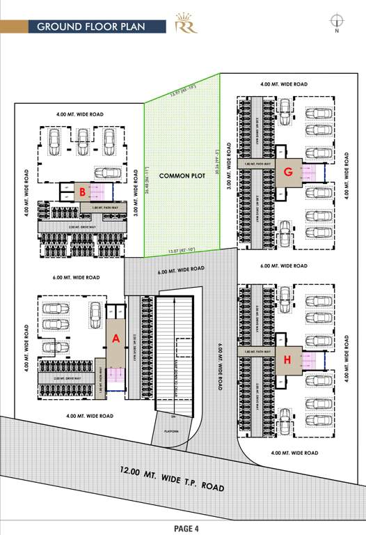  royal city Block A, B, C And D Cluster Plan for ground Floor