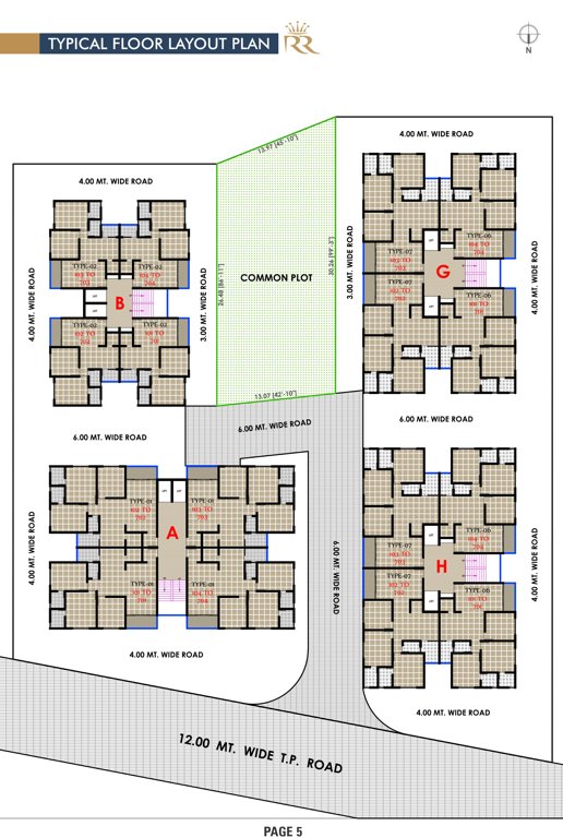  royal city Block A, B, C And D Cluster Plan for Typical Floor