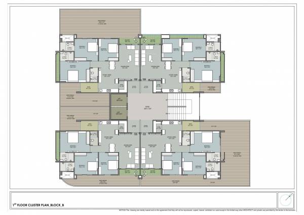  saffron-flora Block B Cluster Plan for 1st Floor