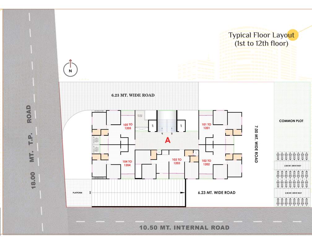  satvam sky Satvam Sky Cluster Plan from 1st to 12th Floor