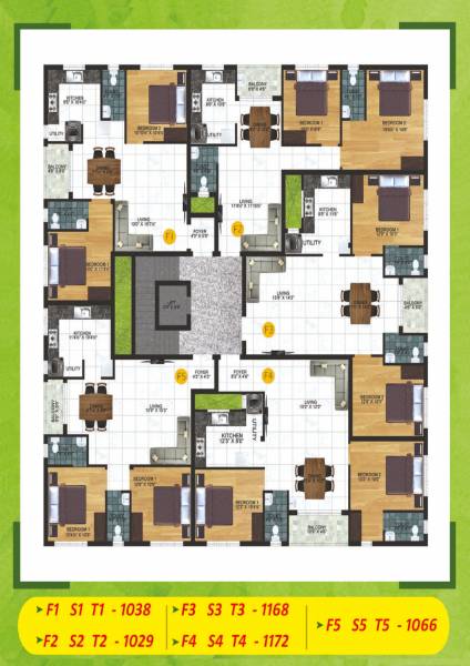  royal-sabari-apartments Cluster Plan