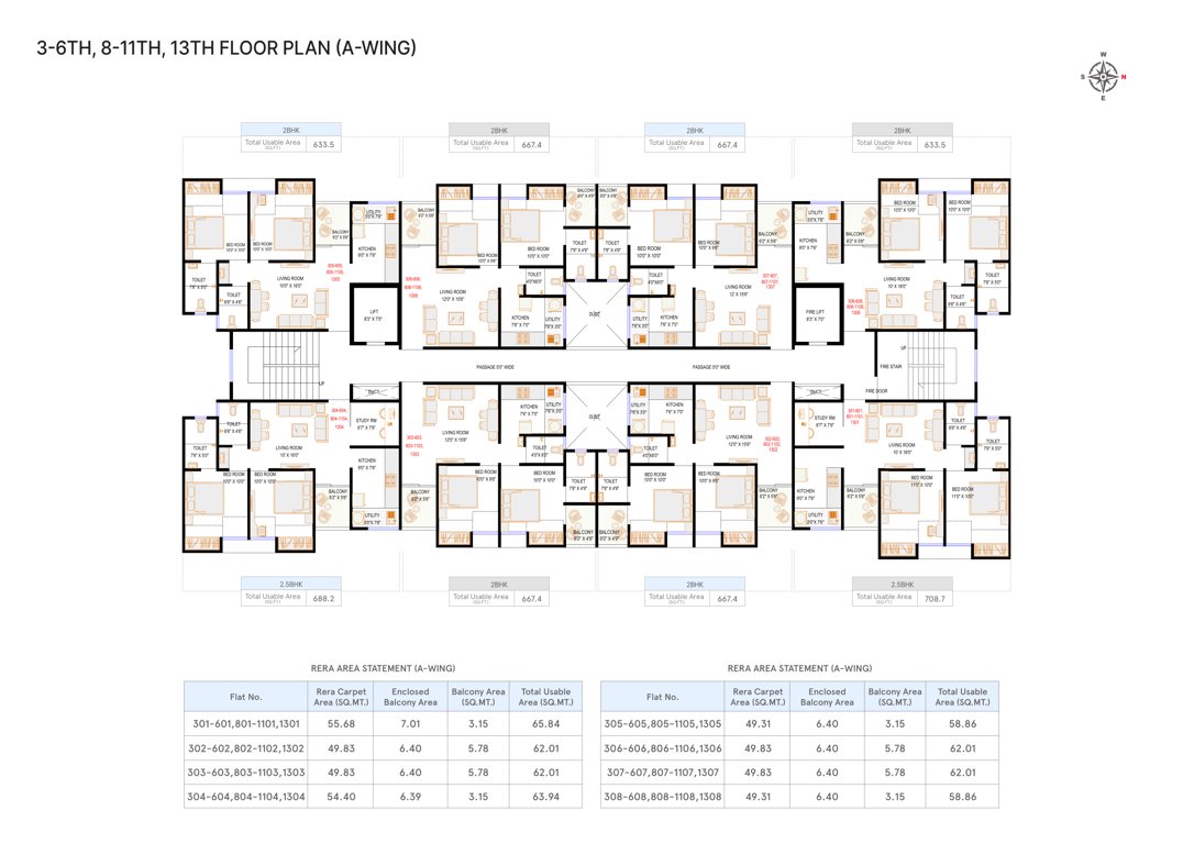  ivory heights Wing A Cluster Plan