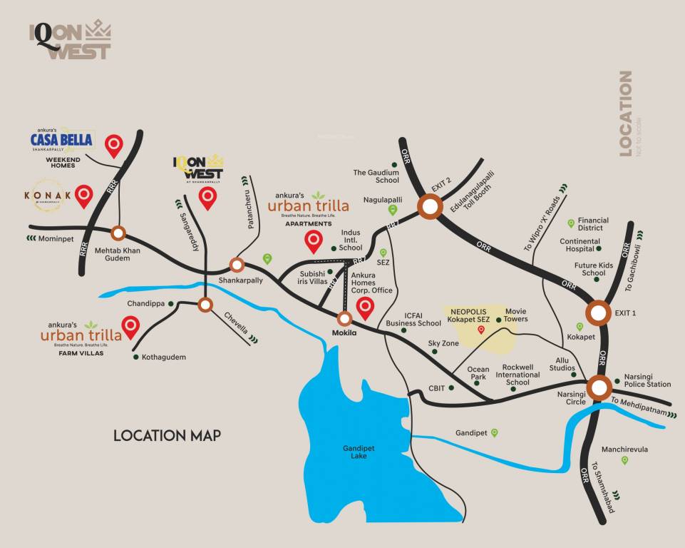  iqon west villas Location Plan
