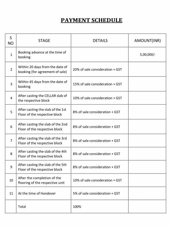 arcadia Construction Linked Payment (CLP) Payment Plan
