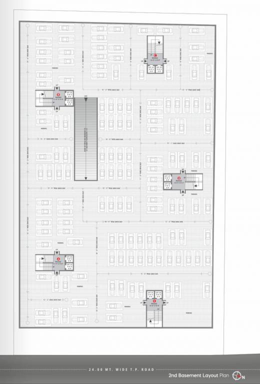  world Block A,B,C,D & E Basement 2 Floor Cluster Plan