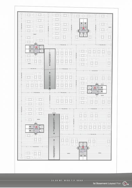  world Block A,B,C,D & E Basement Floor Cluster Plan