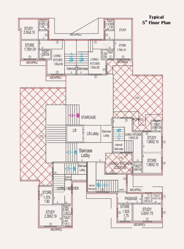  runmukteshwar-residency 44 Bahudas Mohallo 5th Floor Cluster Plan