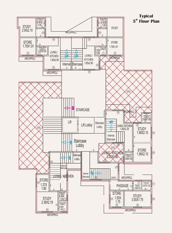  runmukteshwar residency 44 Bahudas Mohallo 5th Floor Cluster Plan