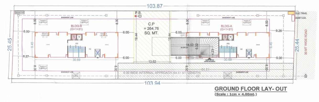 palm rivera heights divine A, B Ground Cluster Plan