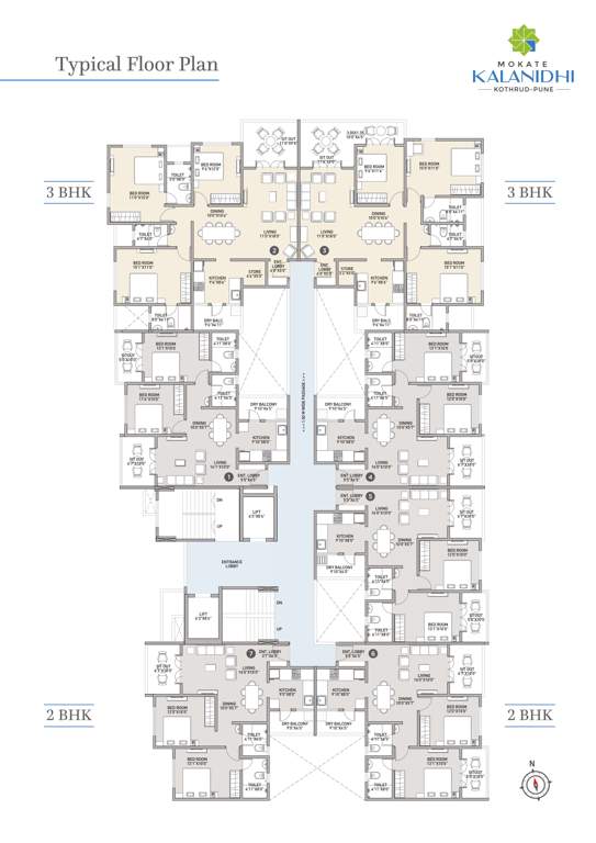  mokate kalanidhi Mokate Kalanidhi Cluster Plan for Typical Floor