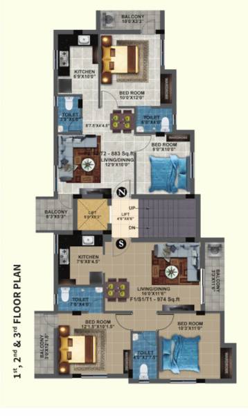  bodhi Bodhi Cluster Plan from 1st to 3rd Floor