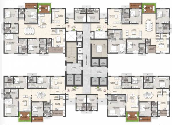  aurelia Tower A Cluster Plan