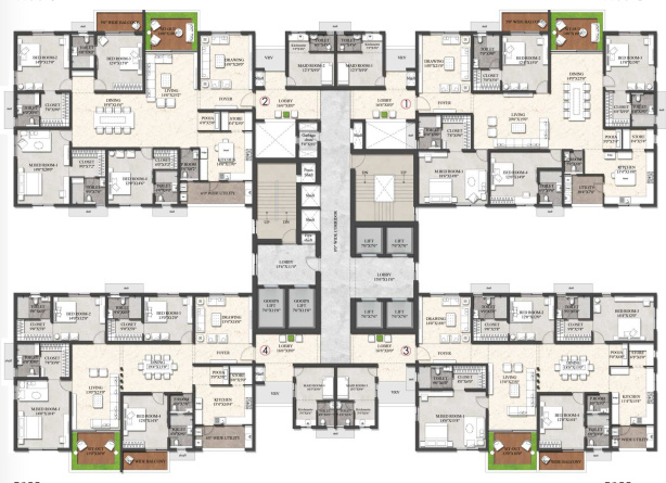  aurelia Tower A Cluster Plan