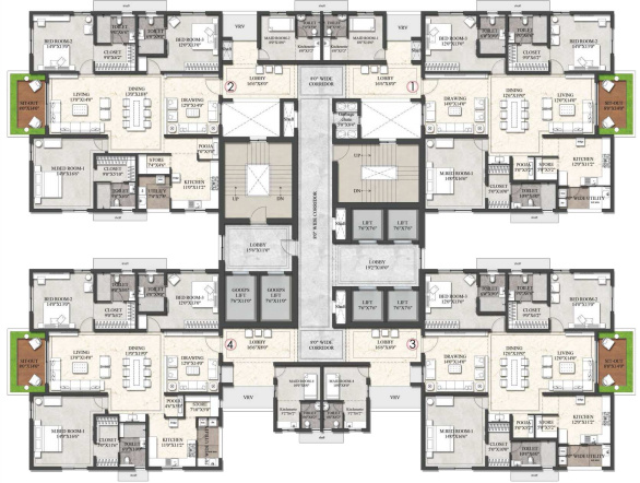  aurelia Tower A Cluster Plan