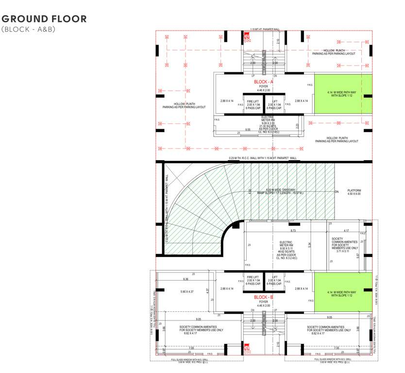  vianna Block A To B Cluster Plan for ground Floor