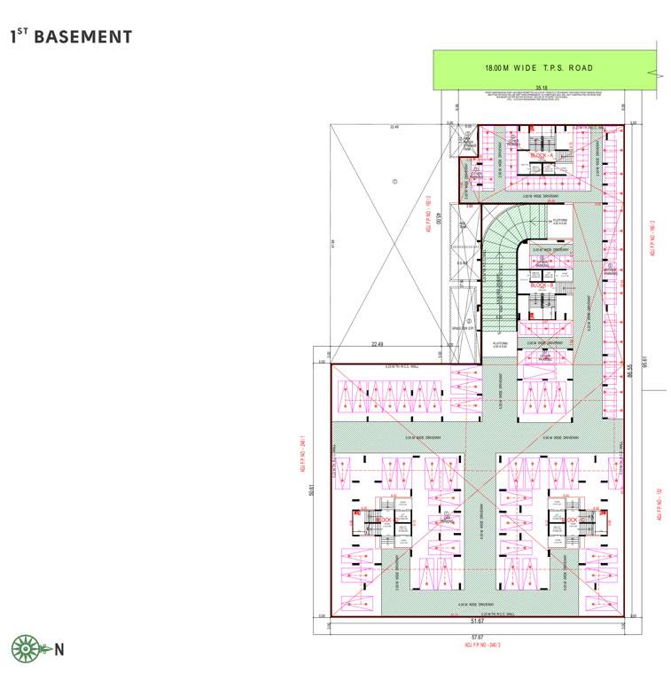  vianna Block A To D Cluster Plan for Basement 1 Floor