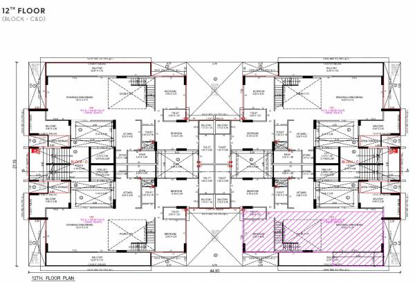  vianna Block C To D Cluster Plan for 12th Floor