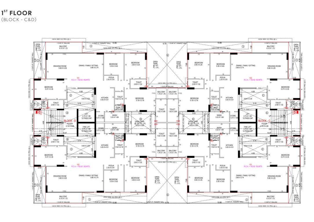  vianna Block C To D Cluster Plan for 1st Floor