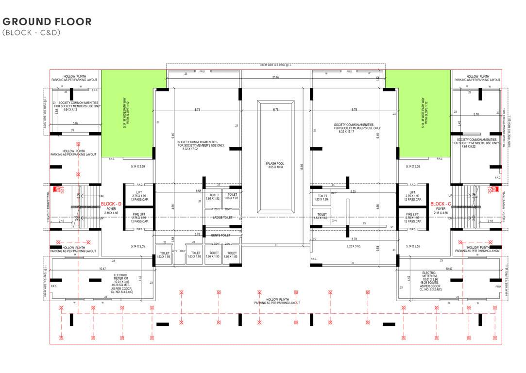  vianna Block C To D Cluster Plan for ground Floor