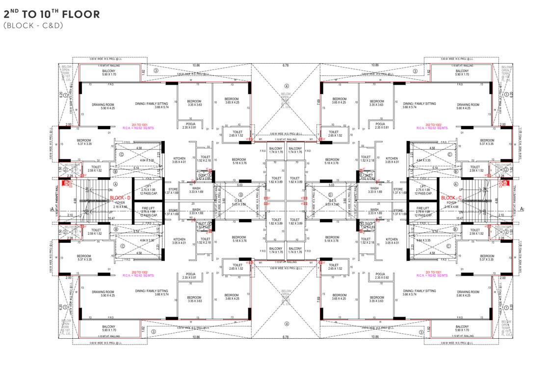  vianna Block C To D Cluster Plan from 2nd to 10th Floor