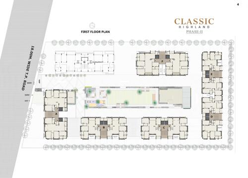  highland-phase-ii Block A,B,C,D,E & F Cluster Plan for 1st Floor